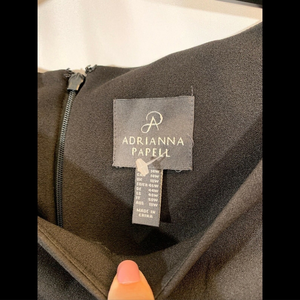 NEW Adrianna Papell Cape Sheath Dress in Black - Picture 5 of 8